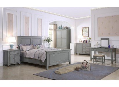 Спальные комнаты Тумбочки 3-штуковый Комплект Дизайн Роскошная Кровать Деревянная Двуспальная Новая Мебель