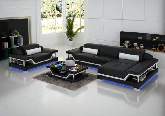 Дизайн кожаного дивана Диван Диван Полстер Эк Софа -угловая обеденная группа Диваны Новый G8004F