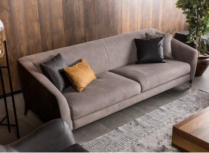 Sofa 3 Sitz Couch Polster Sofas Couchen Wohnzimmer Design Textil Stoff