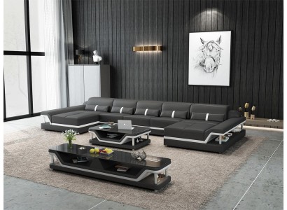 Ecksofa Sofa Couch Sofa Wohnlandschaft ledersofa leder möbel wohnzimmer garnitur