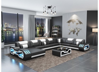 Кожаный диван угловой гарнитур обивка форма U диван дизайн угловой гарнитур диваны