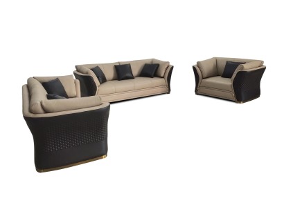 Ledersofa couch wohnlandschaft sofagarnitur design couchen 321 sitzer