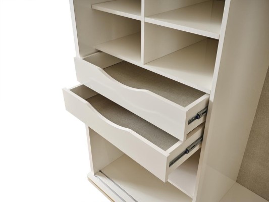 Современный набор для спальни: диван, шкаф, 2 прикроватных столика, 4 предмета мебели.