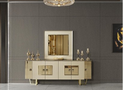 Роскошный комод xxl, большой комод, золотой металлический аншлаг, мебель высокого блеска, новая.