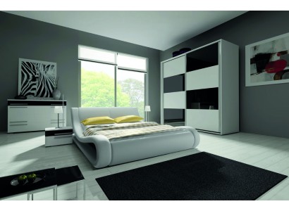 Дизайн спальни, полные гарнитуры, шкаф, кровать, комод, прикроватный столик, современный.