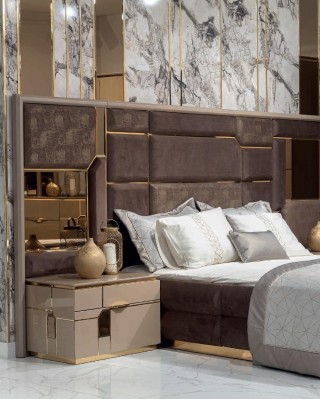 Роскошная спальня кровать тумбочка шкаф комод набор из 5 предметов