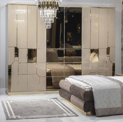 Роскошная спальня кровать тумбочка шкаф комод набор из 5 предметов