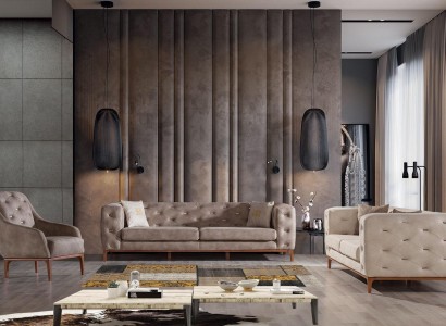 Chesterfield Design Диван Обивочный Диваны Современный Софа Гарнитур 3+3+1 Набор