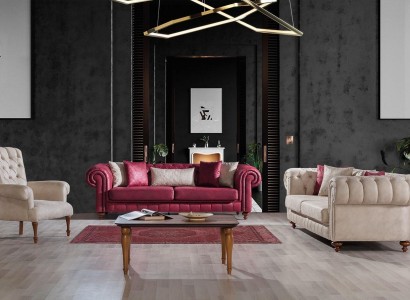 Chesterfield диван диван гарнитура гостиная гостиная гостиная гостиная набор 3+3+1
