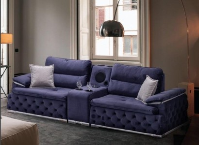 Chesterfield диваны Диваны Обивка 4-местные Лиловый дизайн XXL Большой диван Софа