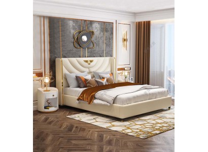 Спальня Кровать Ночные столики 3-х частей набор Дизайн Роскошные кровати Двуспальная кровать НОВЫЙ