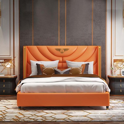 Спальня Кровать Ночные столики 3-х частей набор Дизайн Роскошные кровати Двуспальная кровать НОВЫЙ