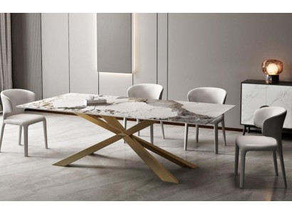 Дизайн жилых столов для столовой 180x90 см. Мебель. Стол. Стол для обеда. Нержавеющая сталь x-образные ножки.