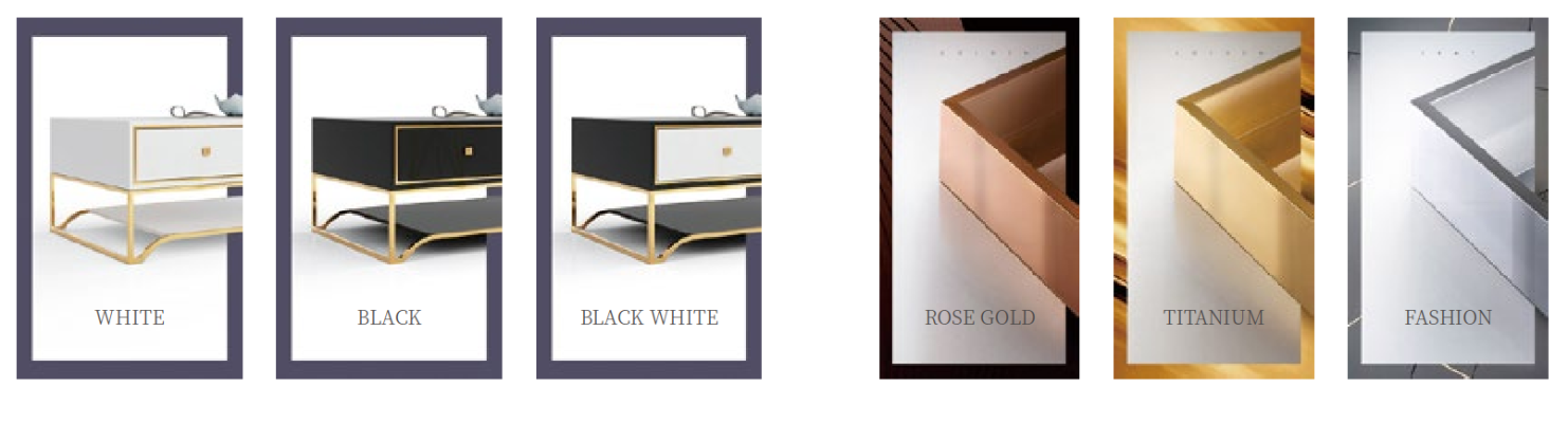 Тумбочка Тумбочка Комод Декоративный столик Консоль Высокий блеск Золото