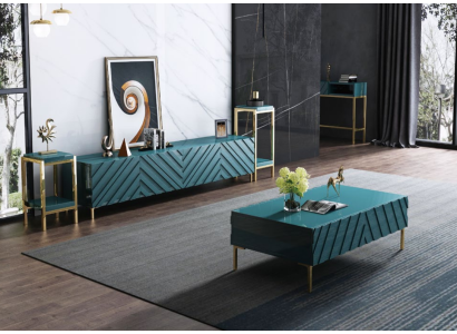 Дизайнерский комод-антресоль низкий шкаф для гостиной, декоративная полка из металла.