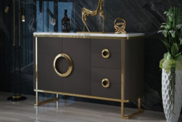 Edle Design Kommode Sideboard Italienische Kommoden Lowboards Leder