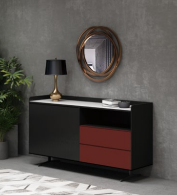 Итальянский дизайнерский комод в стиле модной мебели высокий шкаф оранжевого цвета