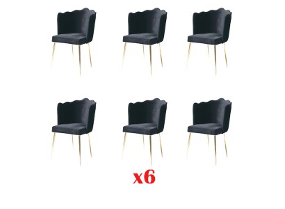 Группа комплект 6 стульев набор текстильное обивка сидение нержавеющая сталь столовая.