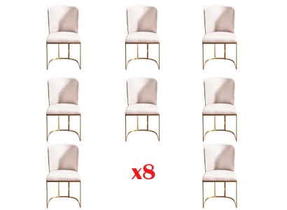 Дизайн 8 стульев, набор группы обивки для гастрономии, новый обеденный стул, комплект кресел.