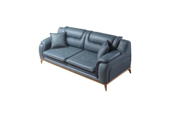 Sofa Blau 3 Sitzer Wohnzimmer Couch Design Chesterfield Italienischer Stil Möbel