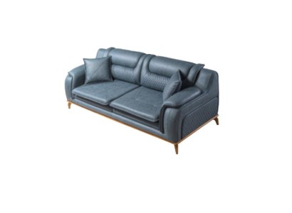 Sofa Blau 3 Sitzer Wohnzimmer Couch Design Chesterfield Italienischer Stil Möbel