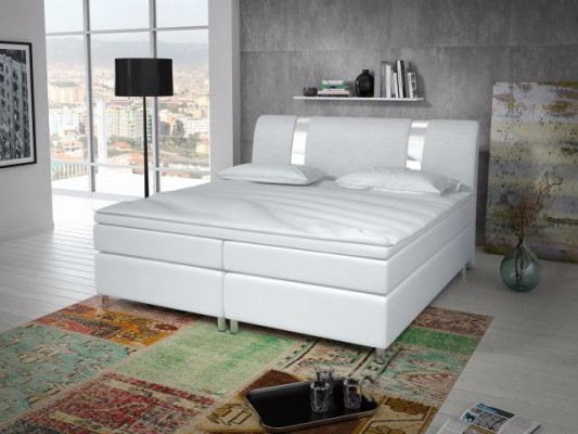 Кровать Boxspring отеля Box с матрасом Visco и кожаным матрасом двуспальная кровать