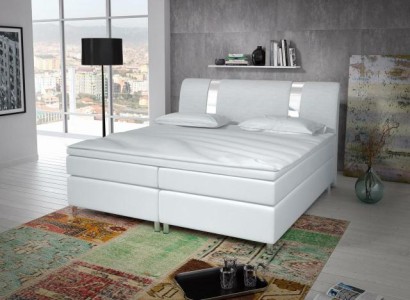 Кровать Boxspring отеля Box с матрасом Visco и кожаным матрасом двуспальная кровать