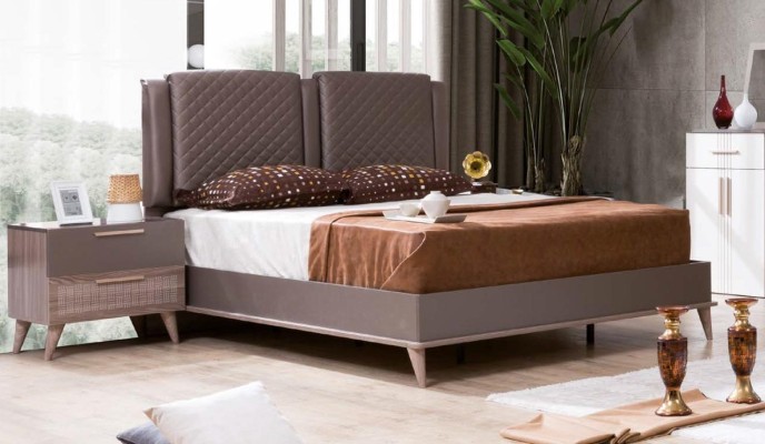 Спальня Кровать Тумбочка Шкаф-купе Комод Зеркало Роскошный 5 предметов