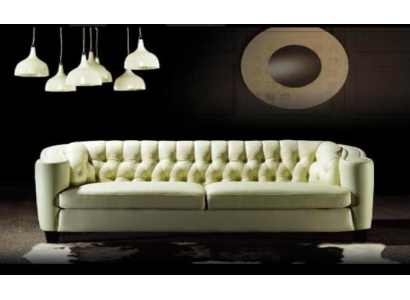 Luxus Chesterfield Sofa 4 Sitzer Kunstleder Couch Weiß Sofas Modern