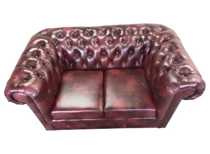 Sofa Chesterfield 2 Sitzer Leder Lounge Couchen Sofas Braun Modern