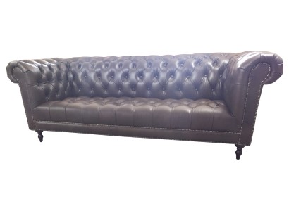 Sofa 4 Sitzer Chesterfield Couch Luxus 245cm Ledersofa Couchen Möbel