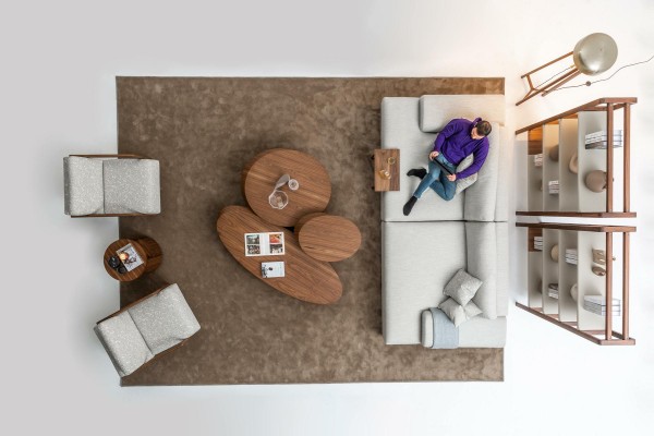 Sofa Couch 3 Sitzer Wohnzimmer Design Big Sofas Couchen 260 cm Grau