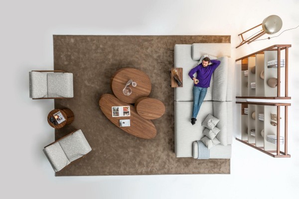 Sofa Couch 3 Sitzer Wohnzimmer Design Big Sofas Couchen 260 cm Grau