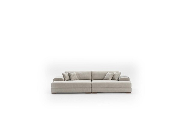 Sofa Couch 3 Sitzer Wohnzimmer Design Big Sofas Couchen 260 cm Grau