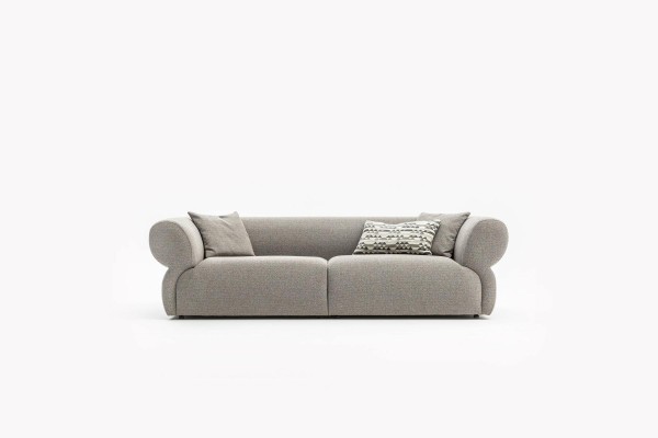Sofa 3 Sitzer Beige Sofa Luxus Wohnzimmer Modern Design Polsterstoff Neu