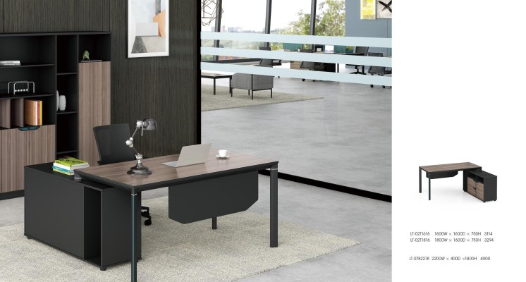 Офисный набор Полный офис Угловой письменный стол Шкафы для документов 2 шт. с кабель-каналом