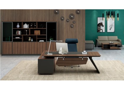 Письменный стол Офисное оборудование 2 предмета. Набор столов Полка Руководителя + Шкаф для документов