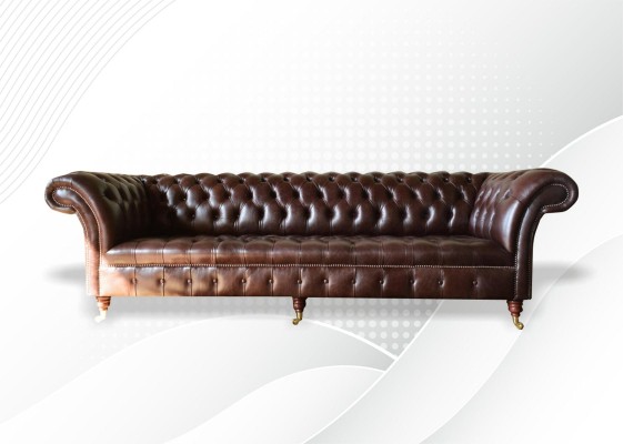 Диваны Chesterfield Polster Design XXL Luxus Sofa 4 места кожаные диваны.