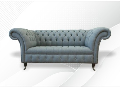 Диван Chesterfield Sofa Couch обитый дизайнерской тканью 2-местный комплект двухместных диванов новый