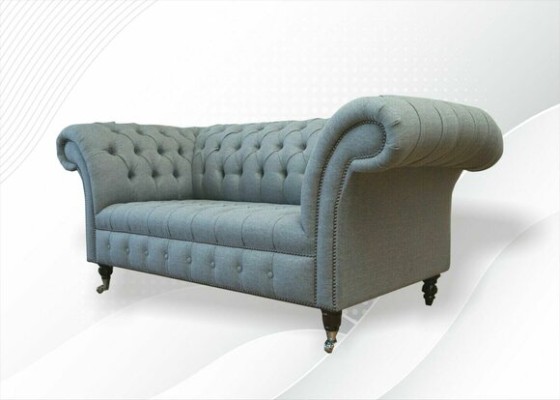 Диван Chesterfield Sofa Couch обитый дизайнерской тканью 2-местный комплект двухместных диванов новый