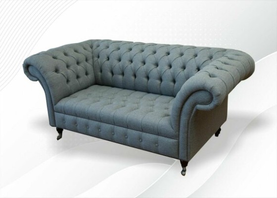 Диван Chesterfield Sofa Couch обитый дизайнерской тканью 2-местный комплект двухместных диванов новый