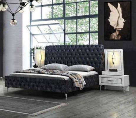 Schlafzimmer Bett Nachttisch Kommode Spiegel Kleiderschrank Chesterfield 5tlg.   Спальня Кровать Тумбочка Комод Зеркало Шкаф Честерфилд 5 предм.