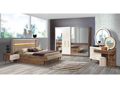 Стильный современный комплект мебели для спальни в роскошном европейском дизайне.