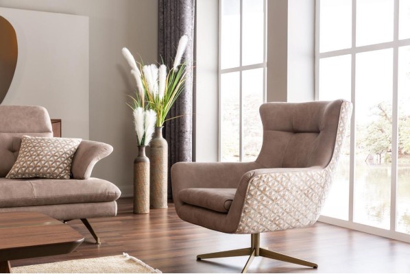 Современное кресло с ушами, люкс коктейльное кресло, бежевый, искусственная кожа, новое.