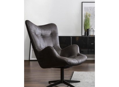 Современное кресло офисный стул поворотный стул дизайн мебель ткань черная совершенно новая.