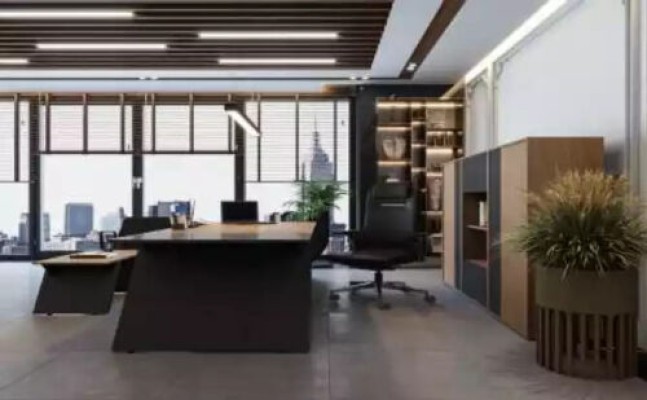 Роскошная мебель для офиса. Письменный стол, журнальный столик, шкаф для документов. Набор из 3 предметов.