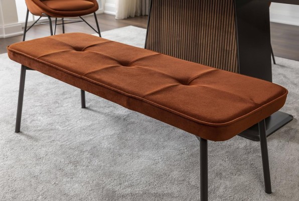 Мебель для сидения, скамья, обитая деревянная скамья, обитая тканью, современная, оранжевая, новая