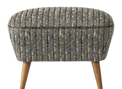 Sitzhocker Hocker Puff Fußhocker Polsterhocker Ottoman Stoff Grau Sitz