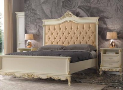 Кровать Chesterfield дизайн роскошного отеля, кровать из массивного дерева 180x200 спальня, мебель Италии.