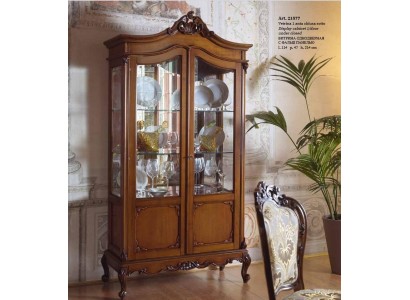 Edle Vitrine Antik Stil Barock Rokoko Wohnzimmer Klassisch Glas Schrank